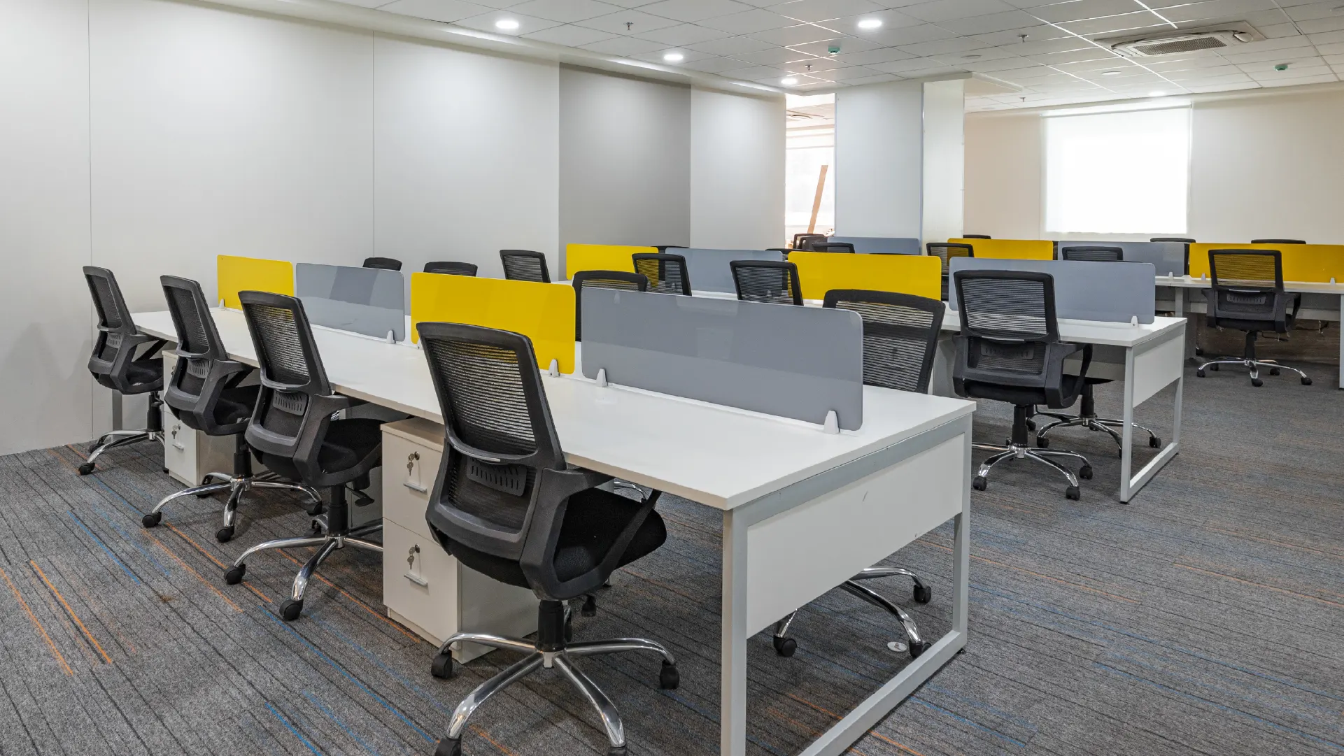 Collaborative workspace area in Hinjewadi coworking office