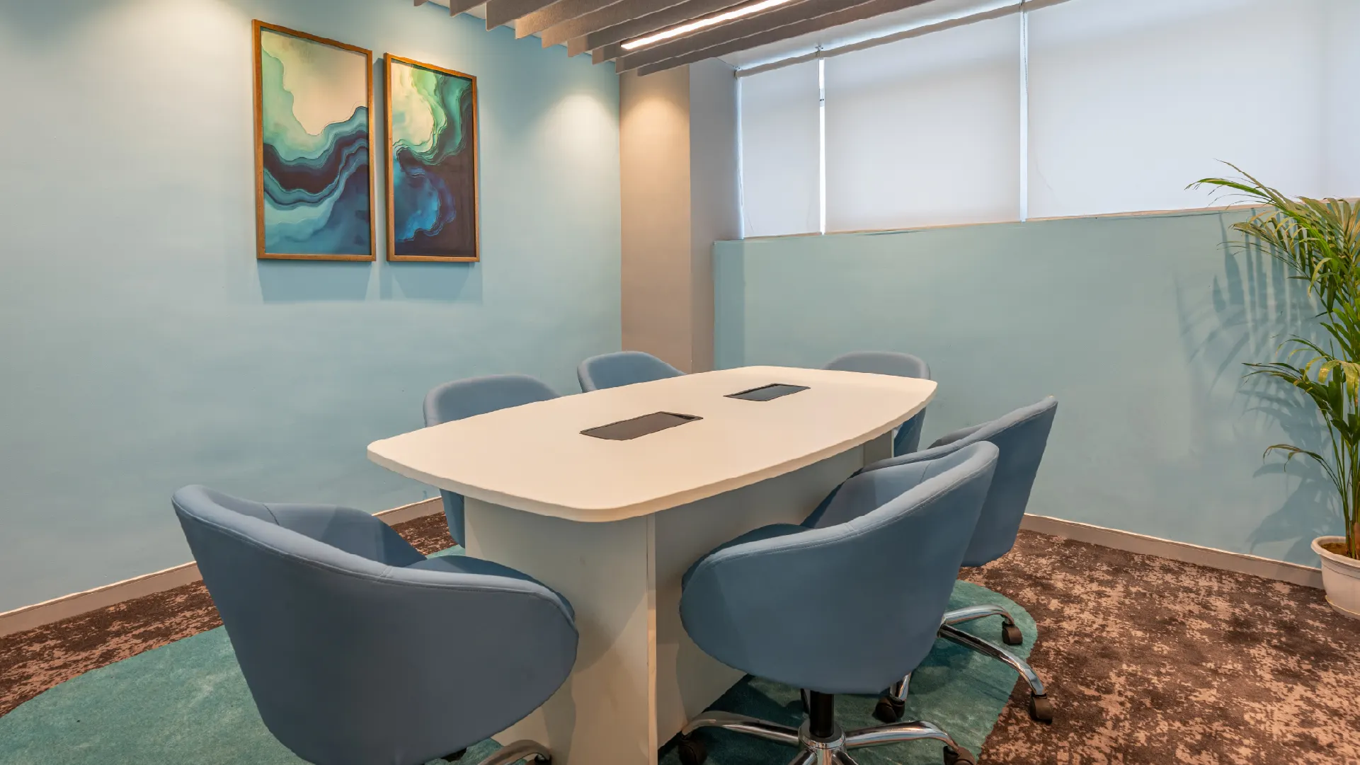 Reception area of Sprint India coworking space in Hinjewadi